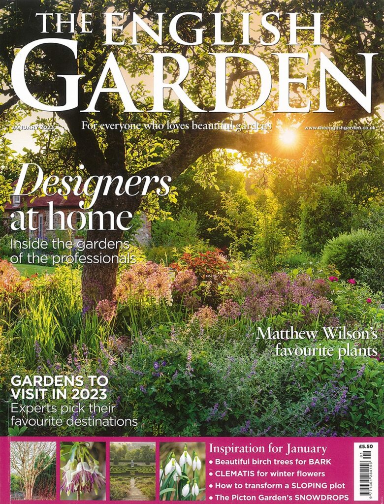 Front cover of January 2023 The English Garden magazine